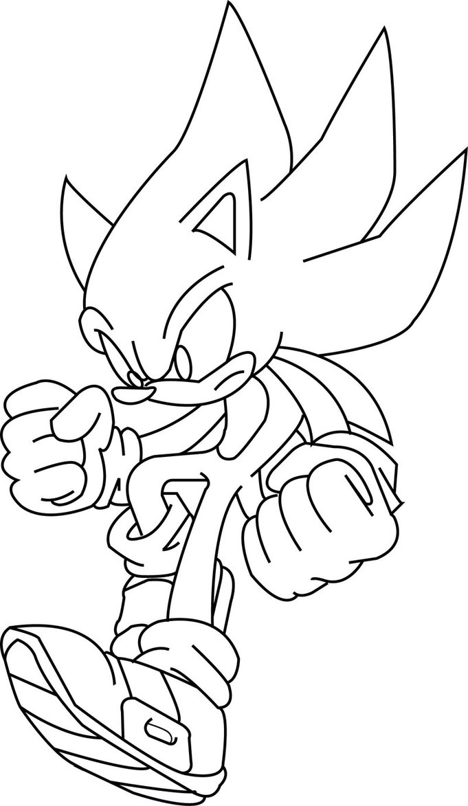 Dessins Gratuits à Colorier - Coloriage Super Sonic à imprimer